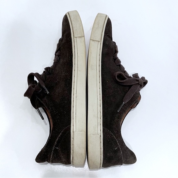 Frye Ivy Low Lace Sneakers Leather Suede Size 8.5 - Picture 7 of 13